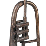Festive trumpet ornament with vintage brass-style finish for Christmas décor