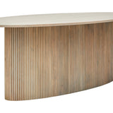 Alessia Mango Wood Fluted Oval Dining Table, boasting an oval-shaped base and intricate ridge detailing. Perfect for hosting family gatherings or elegant dinner parties, this table features a spacious, smooth surface and a sleek design that exudes sophistication and luxury.

Dimensions:&nbsp;

&nbsp;H 76cm&nbsp;W220cm&nbsp;D100cm

82.26kgs

Mango Wood