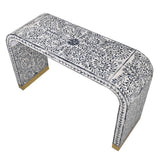Charles Ted Francesca Bone Inlay Decorative Console Table