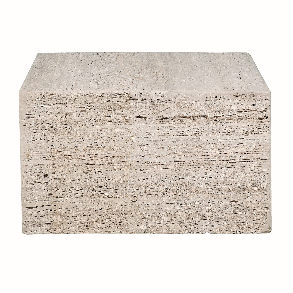 Front view of Tuscany Marble Coffee Table highlighting handcrafted finish