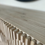 Charles Ted Reclaimed Pine Textured Sideboard with Carved Pattern