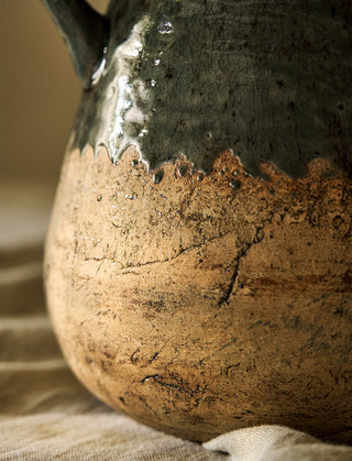 2 Handle Pot - Stoneware, Fern