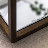 Geneva Glass Coffee Table with clear glass top and shelf on modern metal frame