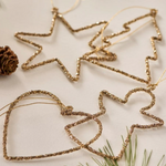 Glitter Shaped Tree Decorations | Set of Four