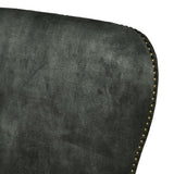 Green Velvet Dining Chair with Stud Detail