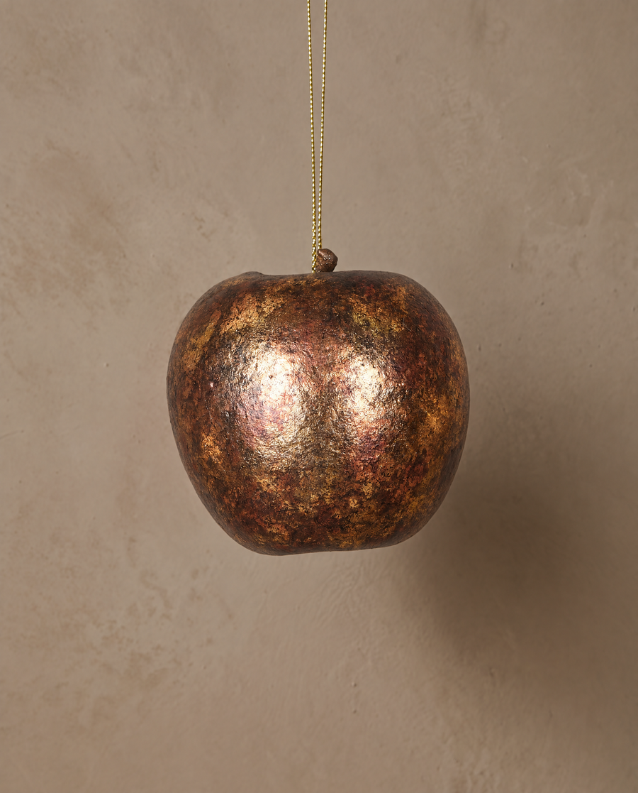 Antique Gold Hanging Apples | Set of 6
