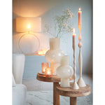 Hailey Sculptural Vase Cream Glass