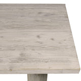 Coastal style pine dining table with cylindrical legs