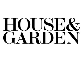 Black 'House & Garden' logo on a white background