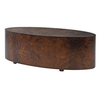 Ashbury Burl Oval Coffee Table | Dark