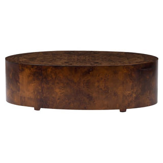 Ashbury Burl Oval Coffee Table | Dark