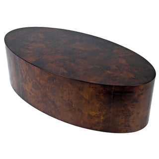 Ashbury Burl Oval Coffee Table | Dark