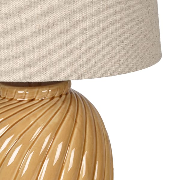 Bisley Swirl Ceramic Table Lamp | Caramel