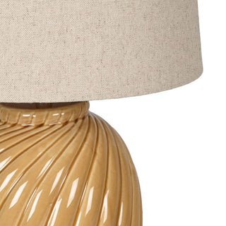 Bisley Swirl Ceramic Table Lamp | Caramel