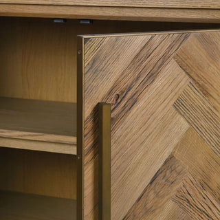 Windrush Herringbone Reclaimed Oak Cupboard | 2 Door