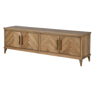 Windrush Herringbone Reclaimed Oak TV Unit | 4 Door