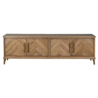Windrush Herringbone Reclaimed Oak TV Unit | 4 Door
