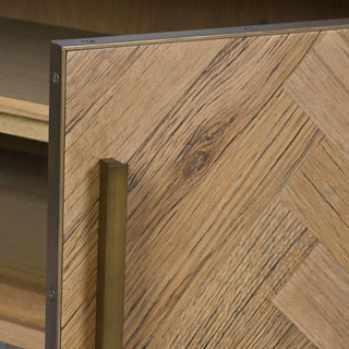 Windrush Herringbone Reclaimed Oak TV Unit | 4 Door