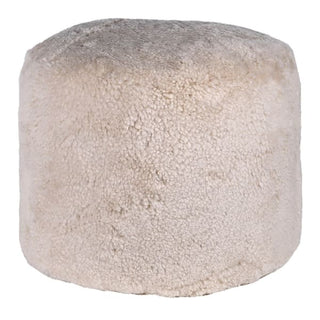 Hailes Sheepskin Pouffe | Clotted Cream