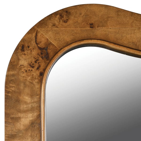 Owlpen Curved Burl Wall Mirror | Full Length