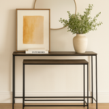 Dark Brown Bronze Console Table | Nest of Two