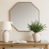 Gold Statement Hexagonal Mirror