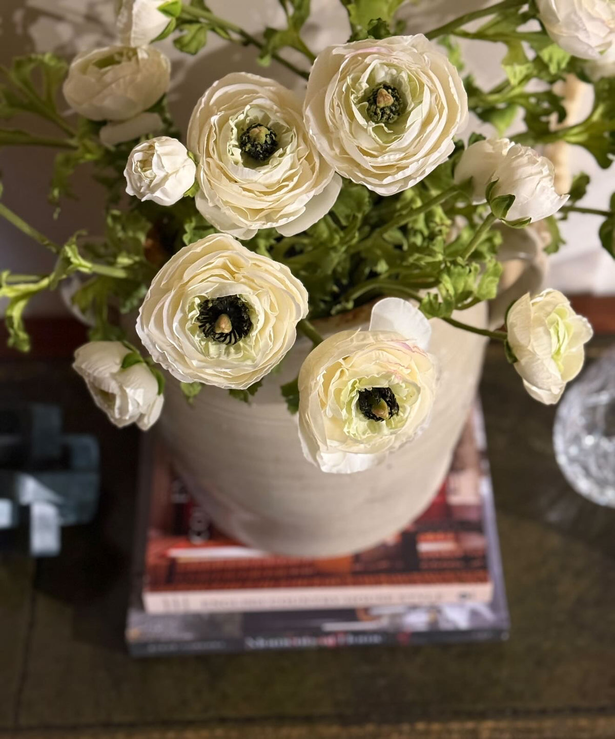 Faux White Real Feel Ranunculus, view 2