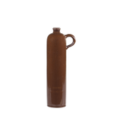 With a sleek, slender design, these exquisite ceramic jars exude a rich and opulent vintage brown hue.