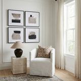 Charles Ted Linen Balance Neutral Abstract Wall Art | Set of Four