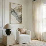 Charles Ted Verona Travertine Effect Side Table