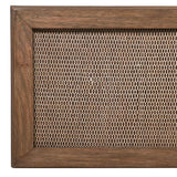 Charles Ted Bali Grove Bayur Wood Console Table with Woven Rattan Shelves – Natural Finish