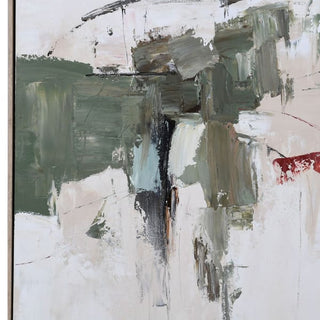 Quantock Green Abstract Canvas
