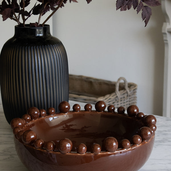 Bobble Bowl | Ceramic | Brown