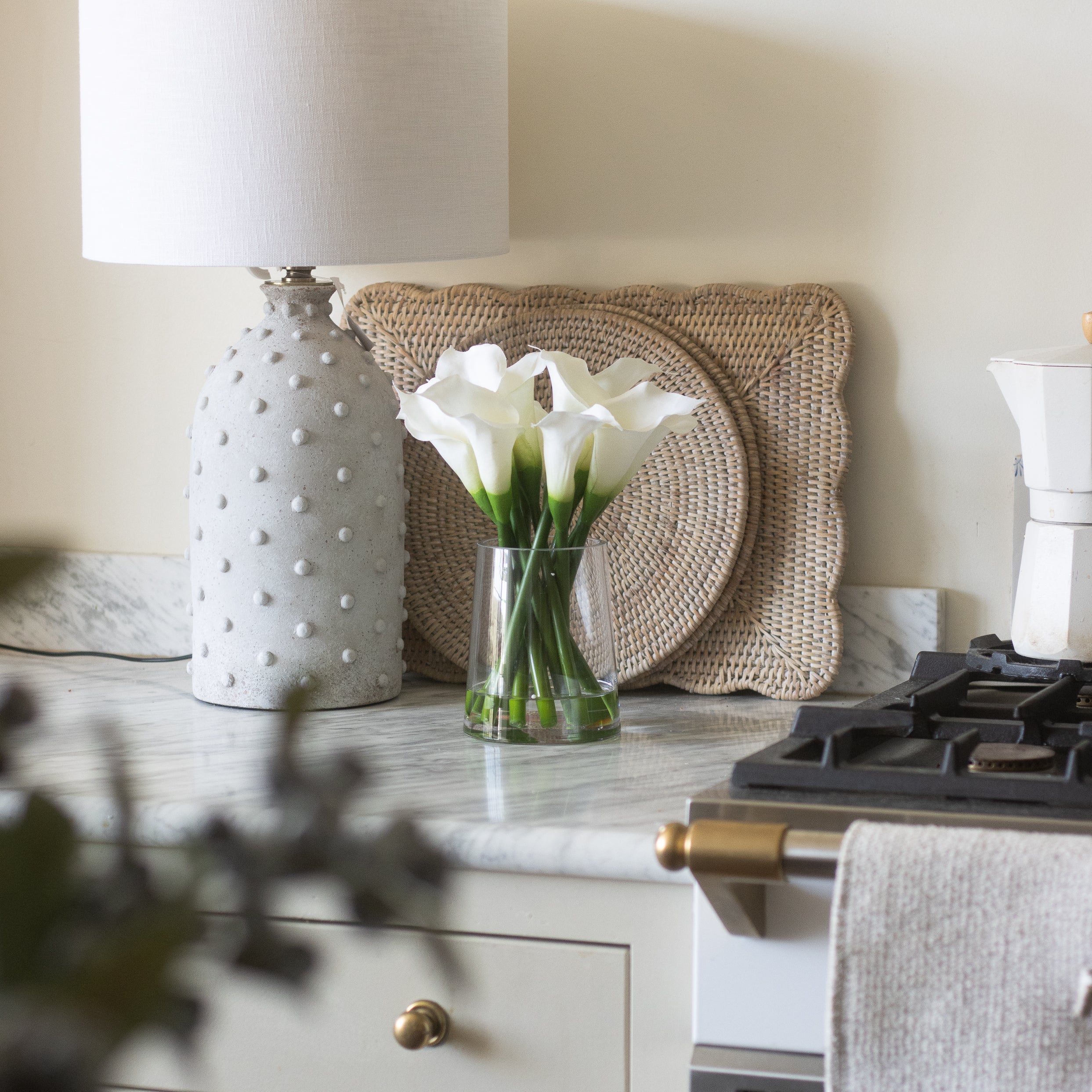 Kempsford Whitewash Round Placemat | Pack of Two