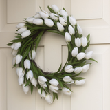 CharlesTed Tulip Wreath | White