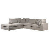 Ines Grey Linen Sectional Corner Sofa