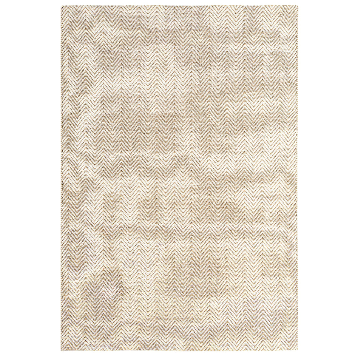 Ives jute flatweave rug in natural, full flat view