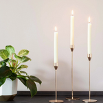 Ivory dinner candles set of 6 styled in elegant candle holders