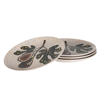 Mosaic Fig Dinner Plates, Set of Four