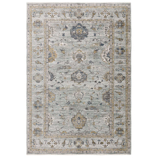 Jasper traditional rug in blue, full flat view