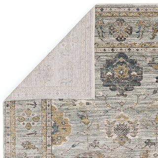 Jasper traditional rug in blue, detail of the antique-inspired pattern