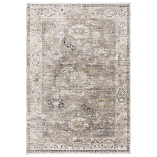 Didmarton vintage style rug in taupe with traditional border