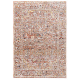 Jasper traditional rug in red, full flat view