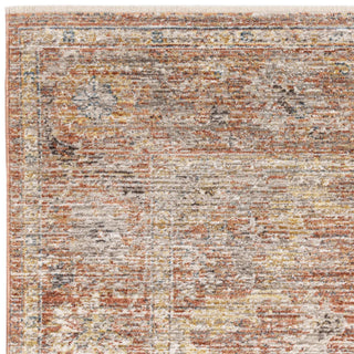 Jasper traditional rug in red, detail of the antique-inspired pattern