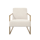 Studio CTH Knightsbridge Beige Tweed Occasional Chair | Gold Frame