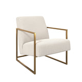 Studio CTH Knightsbridge Beige Tweed Occasional Chair | Gold Frame