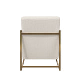 Studio CTH Knightsbridge Beige Tweed Occasional Chair | Gold Frame