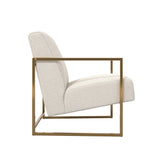 Studio CTH Knightsbridge Beige Tweed Occasional Chair | Gold Frame