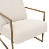 Studio CTH Knightsbridge Beige Tweed Occasional Chair | Gold Frame