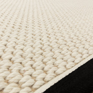 Korra Double Loop rug in charcoal and cream, loop pile detail